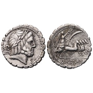 Q. Antonius Balbus, Denarius serratus, 83-82 BC; AR (3,97 g; 18,5 mm; 11 h)