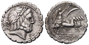 Q. Antonius Balbus, Denarius serratus, 83-82 BC; AR (3,97 g; 18,5 mm; 11 h)