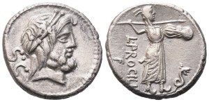 L. Procilius, Denarius, 80 BC; AR (3,78 g; 18 mm; 3 h)