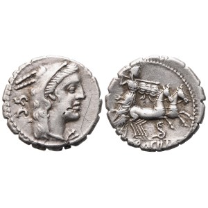 L. Procilius, Denarius Serratus, Rome, 80 BC; AR (3,68 g; 18 mm; 6 h)