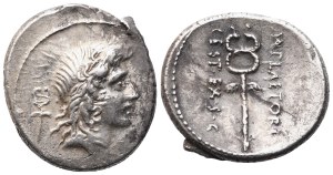 M. Plaetorius Cestianus, Denarius, Rome, 69 BC; AR (4,13 g; 18 mm; 3 h)