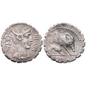 C. Hosidius Geta, Denarius serratus, 64 BC; AR (3,68 g; 19,3 mm; 4 h)