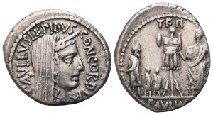 L. Aemilius Lepidus Paullus, Denarius, 62 BC; AR (3,82 g; 19,4 mm; 8 h)
