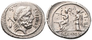 N. Nonius Sufenas, Denarius, 59 BC; AR (3,95 g; 19,4 mm; 6 h)