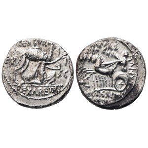 M. Aemilius Scaurus and P. Plautius Hypsaeus, Denarius, 58 BC; AR (4,08 g; 18,3 mm; 3 h)