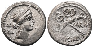 Q. Sicinius, Denarius, Rome, 49 BC; AR (3,41 g; 17,5 mm; 11 h)