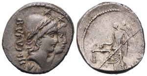 Mn. Cordius Rufus, Denarius, Rome, 46 BC; AR (4,08 g; 18,8 mm; 6 h)