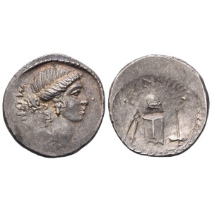 T. Carisius, Denarius, 46 BC; AR (3,75 g; 18,8 mm; 5 h)