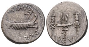 Marcus Antonius, Denarius, 32-31 BC; AR (3,71 g; 17 mm; 3 h)
