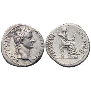 Tiberius (14-37), Denarius, Lugdunum, 14-17; AR (3,68 g; 18,2 mm; 3 h)