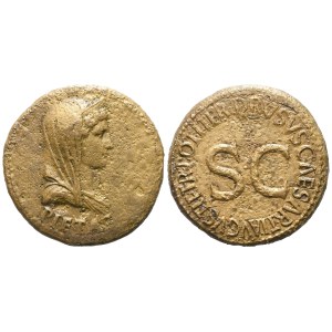 Julia Augusta (Livia) (14-29), Dupondius struck under Tiberius, Rome, AD 22-23; Æ (14,76 g ;28,1 mm; 6 h)