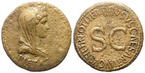 Julia Augusta (Livia) (14-29), Dupondius struck under Tiberius, Rome, AD 22-23; Æ (14,76 g ;28,1 mm; 6 h)