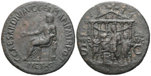 Gaius, (37-41), Sestertius, Rome, 37-38; Æ (26,78 g; 34,3 mm; 6 h)