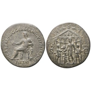 Gaius (37-41), Sestertius, Rome, 37-38; Æ (22,76 g; 35,4 mm; 6 h)