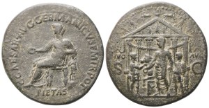 Gaius (37-41), Sestertius, Rome, 37-38; Æ (22,76 g; 35,4 mm; 6 h)