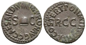 Gaius (37-41), Quadrans, Rome, 39-40; Æ (2,82 g; 17,1 mm; 6 h)