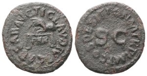 Claudius (41-54), Quadrans, Rome, 41; Æ (2,82 g; 18,7 mm; 6 h)