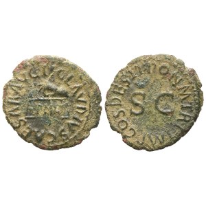Claudius (41-54), Quadrans, Rome, 41; Æ (2,77 g; 18 mm; 6 h)