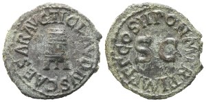 Claudius (41-54), Quadrans, Rome, 42; Æ (2,99 g; 18 mm; 6 h)
