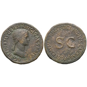 Agrippina Senior (died 33), Sestertius struck under Claudius, Rome, 42-43; Æ (28,06 g; 35,5 mm; 6 h)