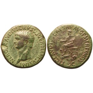 Nero Claudius Drusus (38-39), Sestertius struck under Claudius, Rome, 41-42; Æ (29,35 g; 34,5 mm; 6 h)