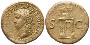 Nero (54-68), Sestertius, Lugdunum, 64-67; Æ (23,84 g; 33,5 mm; 6 h)