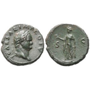 Titus as Caesar (69-79), As, Rome, 76; Æ (12,42 g; 27,2 mm; 6 h)