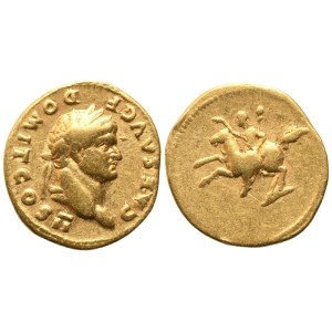 Domitian as Caesar (69-81), Aureus struck under Vespasian, Rome, 73; AV (7,05 g; 19,9 mm; 7 h)