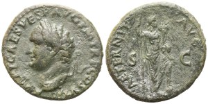 Titus (79-81), As, Rome, 80-81; Æ (9,62 g; 27 mm; 6 h)
