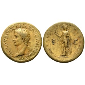 Claudius (41-54), Sestertius struck under Titus (restituition issue), Rome, AD 80-81; Æ (26,20 g; 34 mm; 6 h)