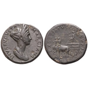 Diva Marciana, Sestertius struck under Trajan, Rome, c. AD 112-117; Æ (g 27,15; mm 33; 6 h)