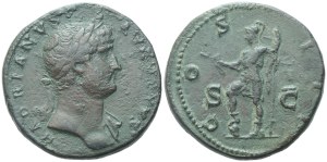 Hadrian (117-138), Sestertius, Rome, 124-125; Æ (27,94 g; 33,3 mm; 6 h)