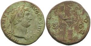 Hadrian (117-138), Sestertius, Rome, 134-138; Æ (28,82 g; 31 mm; 6 h)