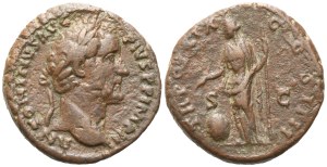 Antoninus Pius (138-161) Dupondius, Rome, AD 155-156; Æ (10,70 g; 25,8 mm; 12 h)