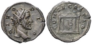 Divus Antoninus Pius (died 161), Antoninianus struck under Trajanus Decius, Rome, 250-251; AR (3,59 g; 22,4 mm; 6 h)