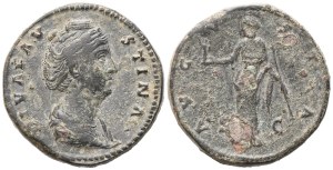 Diva Faustina I (died 141), Sestertius, Rome, after 141; Æ (29,25 g; 32 mm; 6 h)