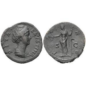 Diva Faustina I (died 141), Sestertius, Rome, 146-161; Æ (28,36 g; 32 mm; 5 h)