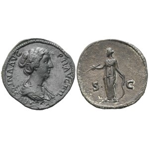 Faustina II (147-175), Sestertius struck under Antoninus Pius, Rome, c. 147-150; Æ (21,32 g; 32,9 mm; 10 h)