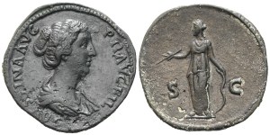 Faustina II (147-175), Sestertius struck under Antoninus Pius, Rome, c. 147-150; Æ (21,32 g; 32,9 mm; 10 h)