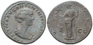 Faustina II Augusta (147-175), Sestertius, Rome, c. 150-152; Æ (23,52 g; 32,6 mm; 6 h)