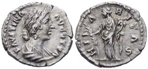 Faustina II Augusta (147-175), Denarius struck under Marcus Aurelius and Lucius Verus, Rome, 161-164; AR (3,36 g; 19 mm; 12 h)