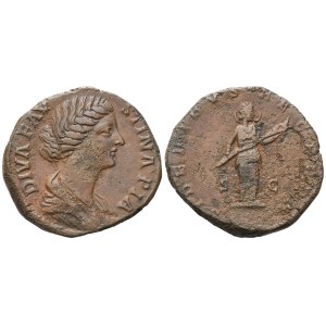 Diva Faustina II (died 175-176), Sestertius, Rome, c. 175-176; Æ (22,49 g; 29,6 mm; 12 h)