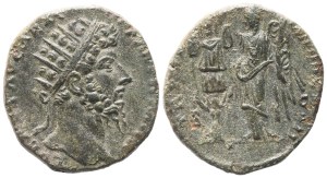 Lucius Verus (161-169), Dupondius , Rome, 166; Æ (11,19 g 24,1 mm 11 h)
