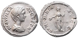 Plautilla Augusta (202-205), Denarius, Rome, 202-203; AR (3,14 g; 18,2 mm; 6 h)