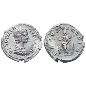 Plautilla Augusta (202-205), Denarius struck under Septimius Severus and Caracalla, Rome, 202-203; AR (3,27 g; 18,5 mm; 12 h)