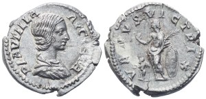 Plautilla Augusta (202-205), Denarius struck under Septimius Severus and Caracalla, Rome, 202-203; AR (3,27 g; 18,5 mm; 12 h)