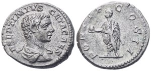 Geta as Caesar (198-209), Denarius, Rome, 208; AR (4,03 g; 18,2 mm; 6 h)