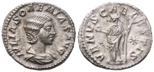 Julia Soaemias Augusta (218-222), Denarius, Rome, 220-222; AR (2,67 g; 18,5 mm; 6 h)