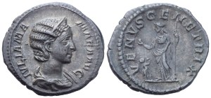 Julia Mamaea, Denarius struck under Severus Alexander, Rome, AD 223; AR (2,60 g; 19,5 mm; 7 h)