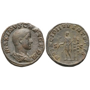 Maximus as Caesar, Sestertius struck under Maximinus I, Rome, 235-236; Æ (20,97 g; 30,6 mm; 12 h)